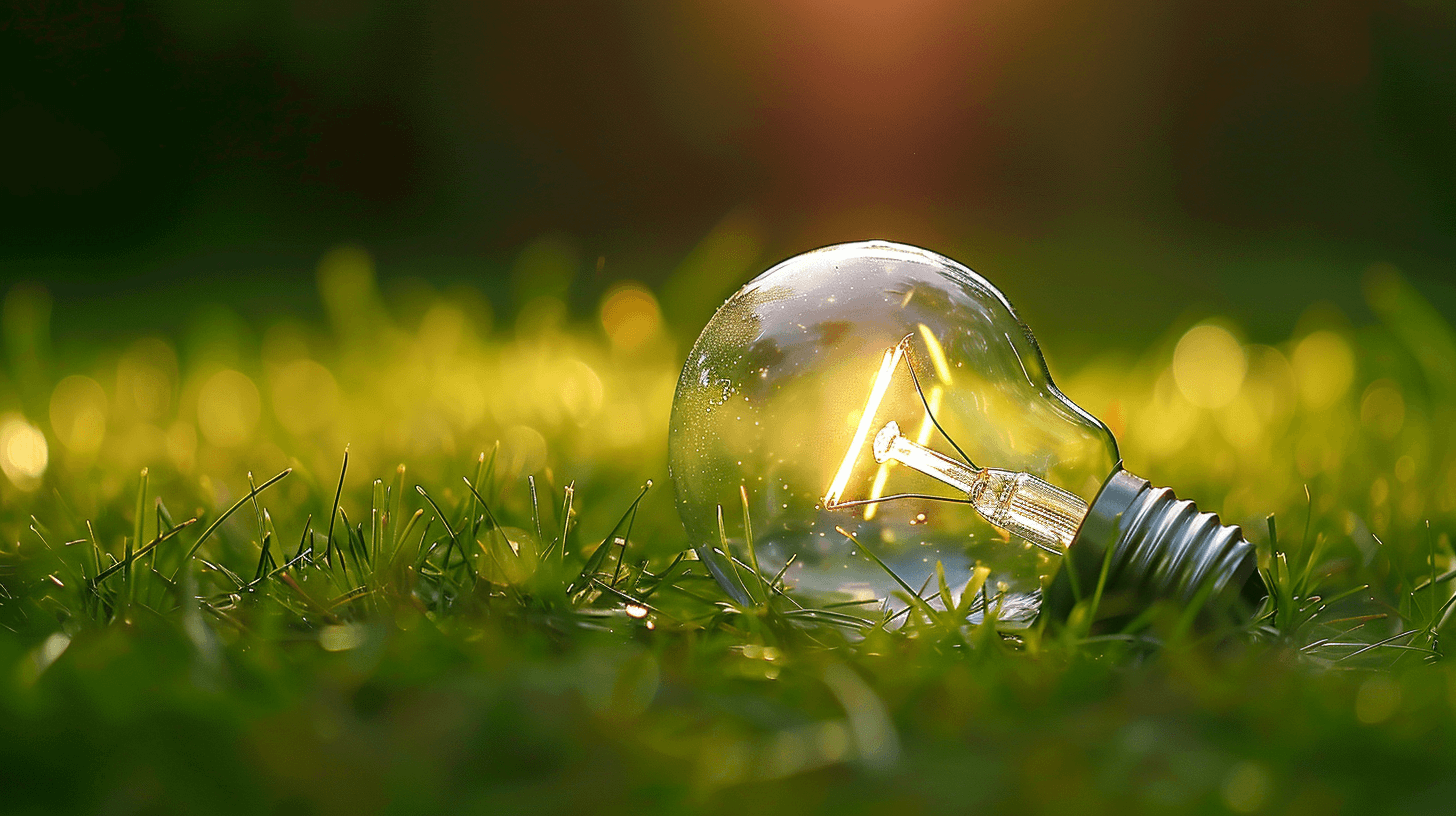 A Blog Hero Image of a bulb on grass